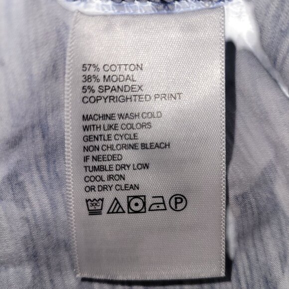 Tommy Bahama Blue Floral Sleeveless Dress‎ With Ruffle Hem Size M - Picture 7 of 7